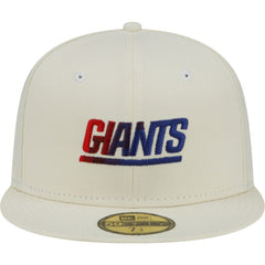 New York Giants New Era Chrome Color Dim 59FIFTY Fitted Hat Cream | NFL