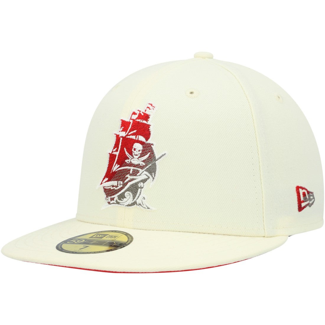 Tampa Bay Buccaneers New Era Chrome Color Dim 59FIFTY Fitted Hat Cream | NFL