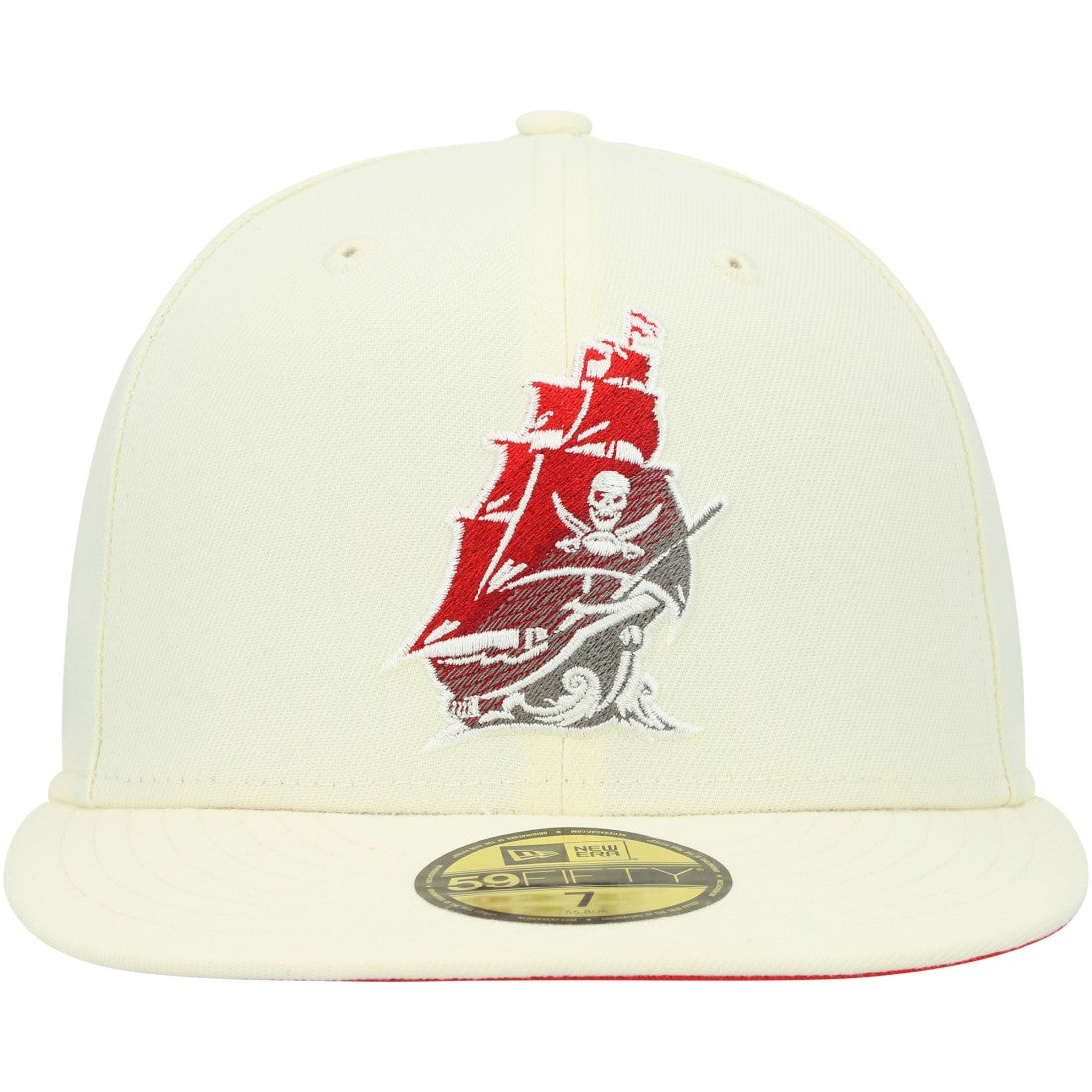 Tampa Bay Buccaneers New Era Chrome Color Dim 59FIFTY Fitted Hat Cream | NFL