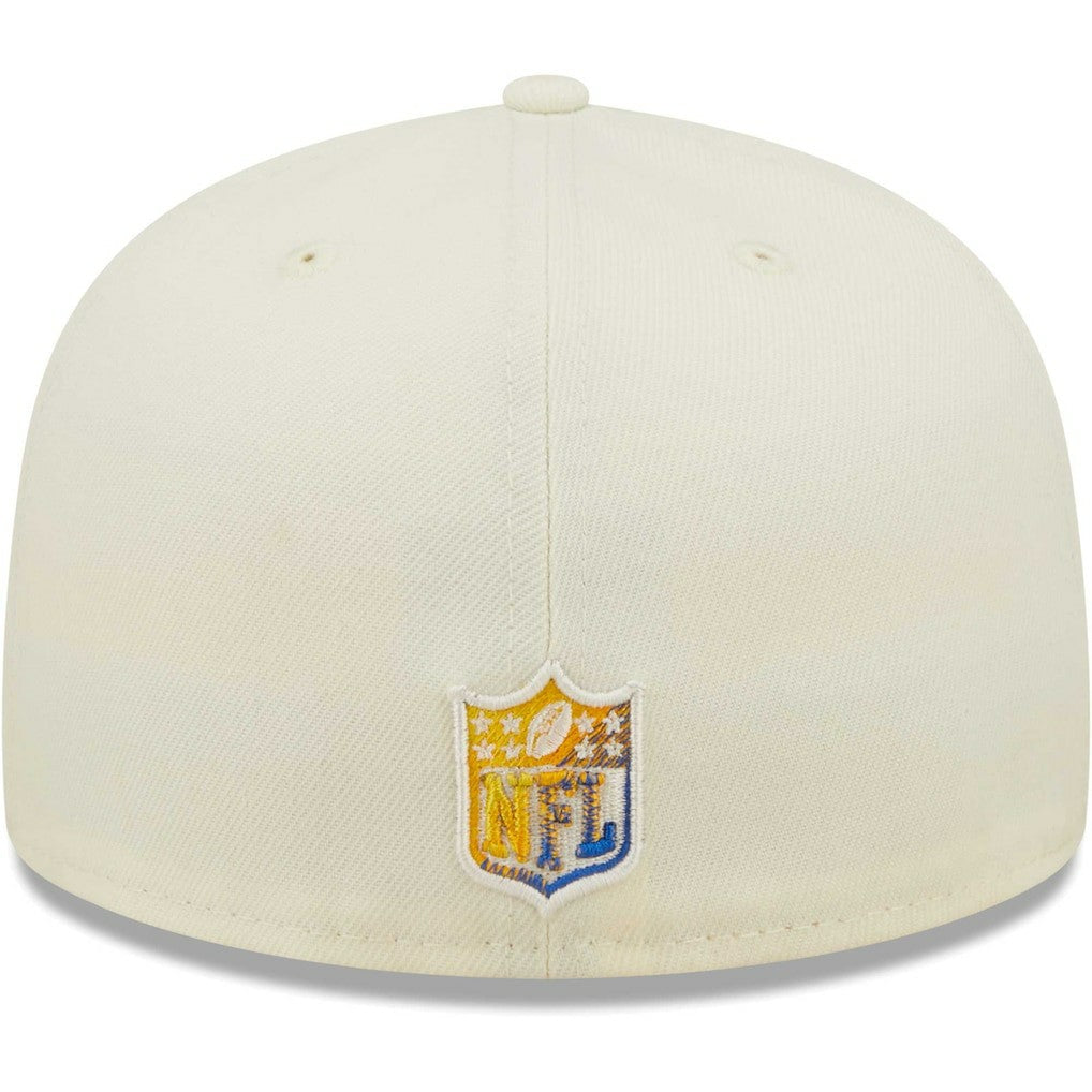 Los Angeles Rams New Era Chrome Color Dim 59FIFTY Fitted Hat Cream | NFL