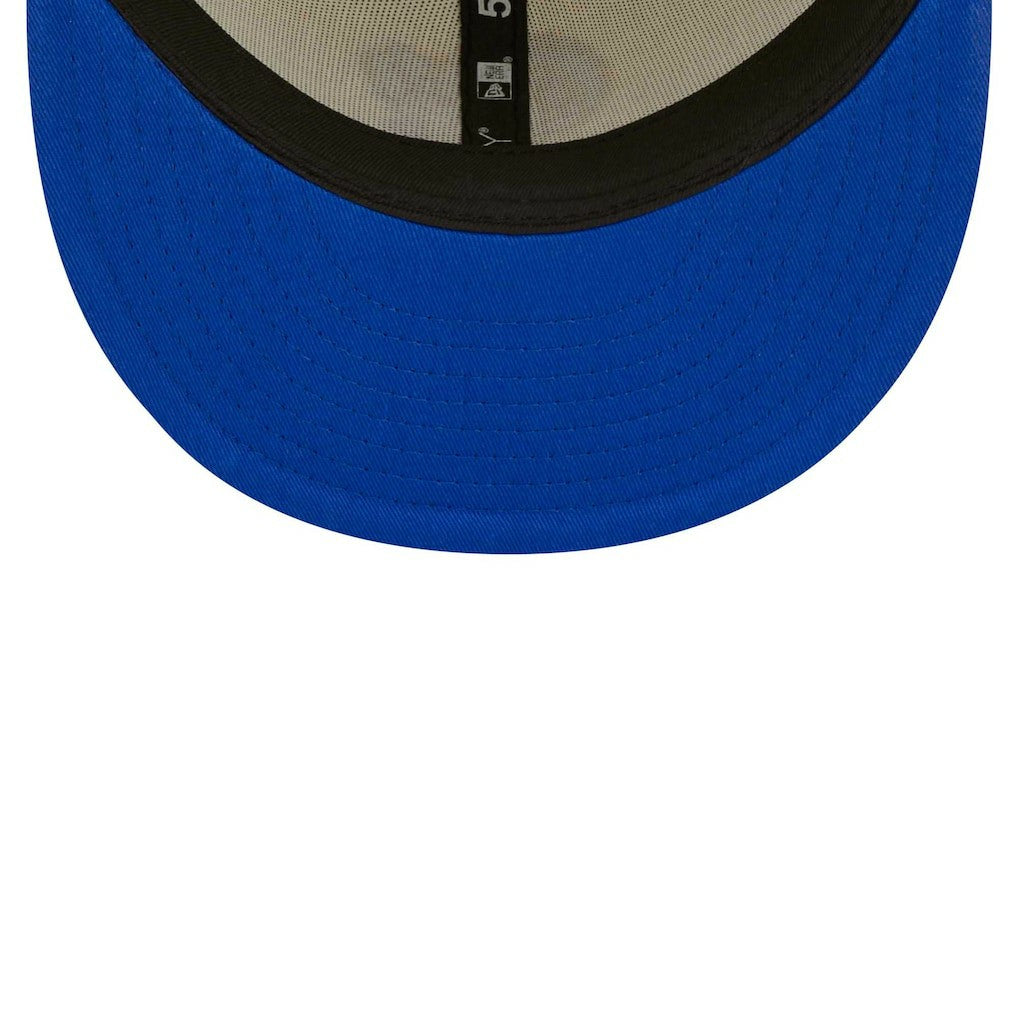 Los Angeles Rams New Era Chrome Color Dim 59FIFTY Fitted Hat Cream | NFL