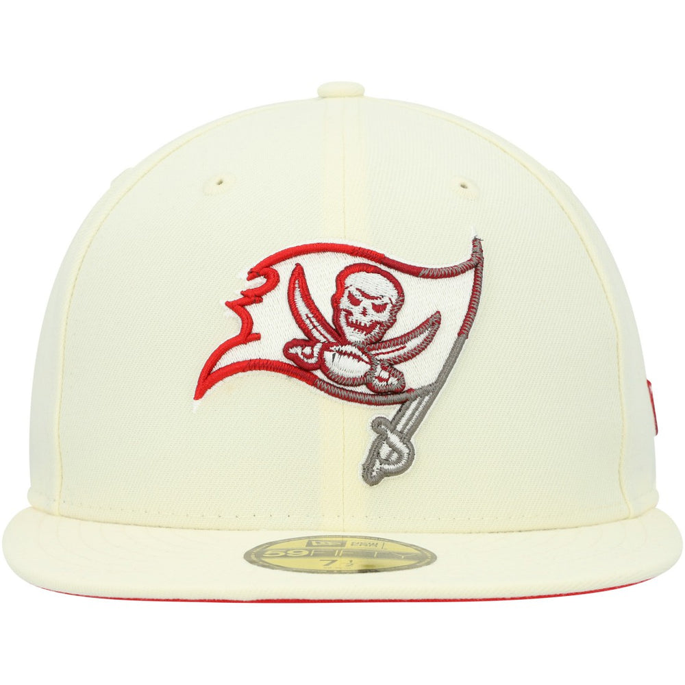 Tampa Bay Buccaneers New Era Chrome Color Dim 59FIFTY Fitted Hat Cream | NFL
