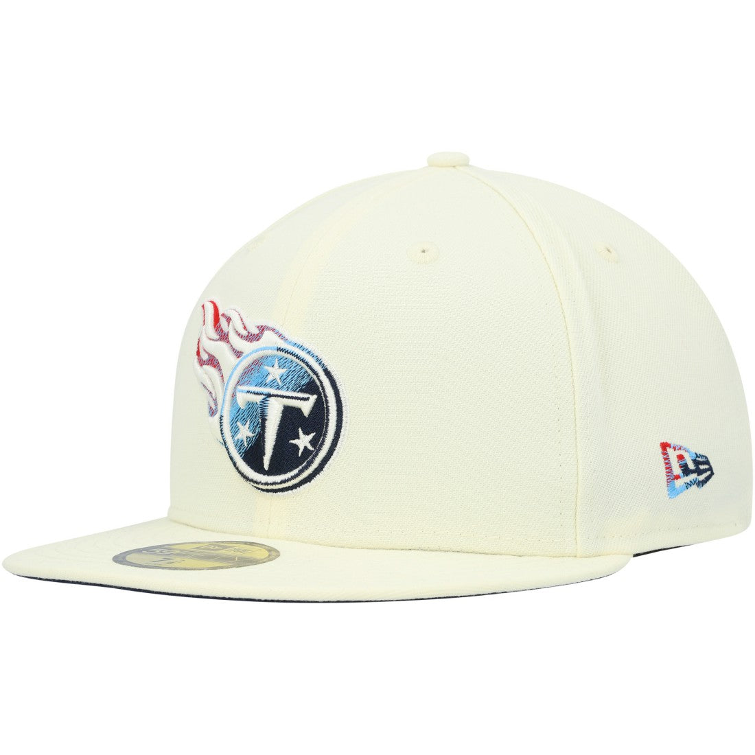 Tennessee Titans New Era Chrome Color Dim 59FIFTY Fitted Hat Cream | NFL