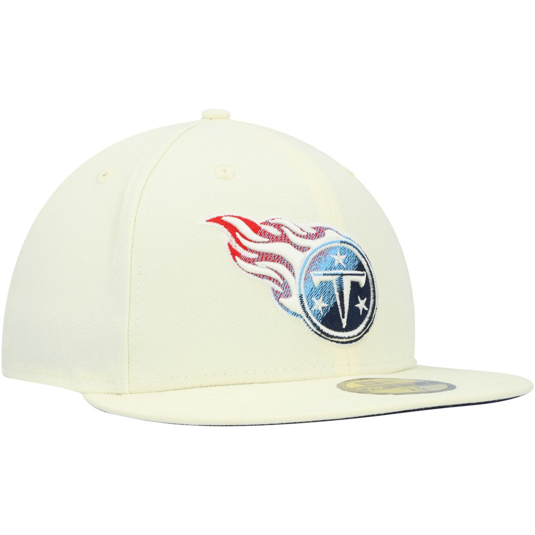 Tennessee Titans New Era Chrome Color Dim 59FIFTY Fitted Hat Cream | NFL