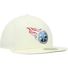 Tennessee Titans New Era Chrome Color Dim 59FIFTY Fitted Hat Cream | NFL