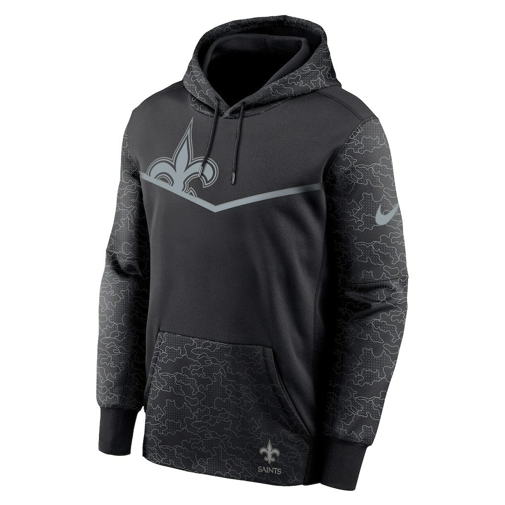 New Orleans Saints RFLCTV Chevron Pullover Hoodie Black | Nike for Sale