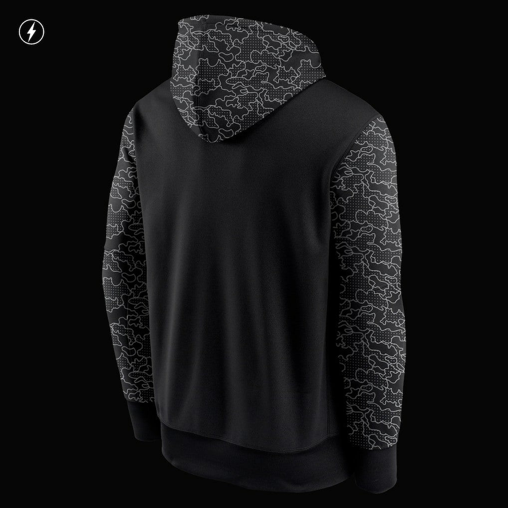New Orleans Saints RFLCTV Chevron Pullover Hoodie Black | Nike for Sale