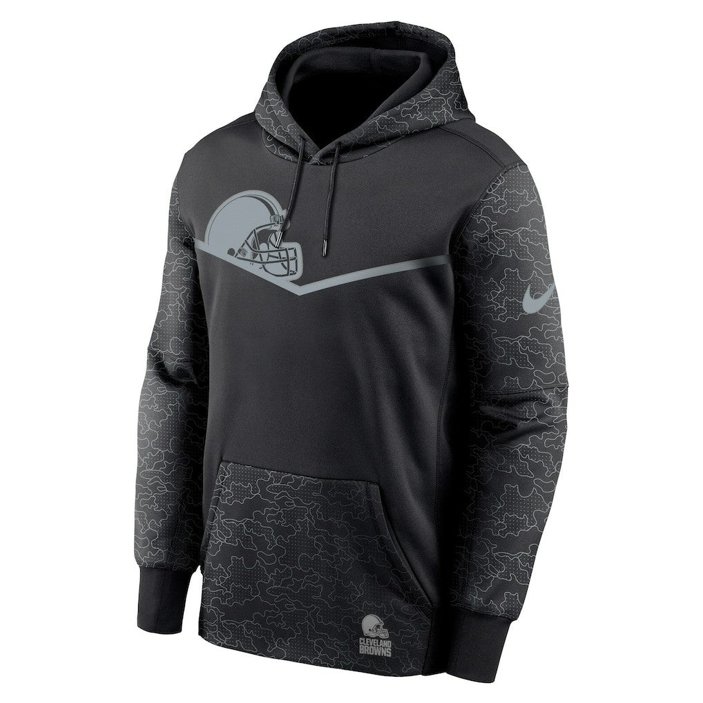 Cleveland Browns RFLCTV Chevron Pullover Hoodie Black | Nike for Sale