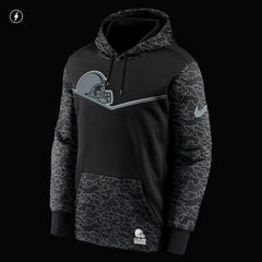 Cleveland Browns RFLCTV Chevron Pullover Hoodie Black | Nike for Sale