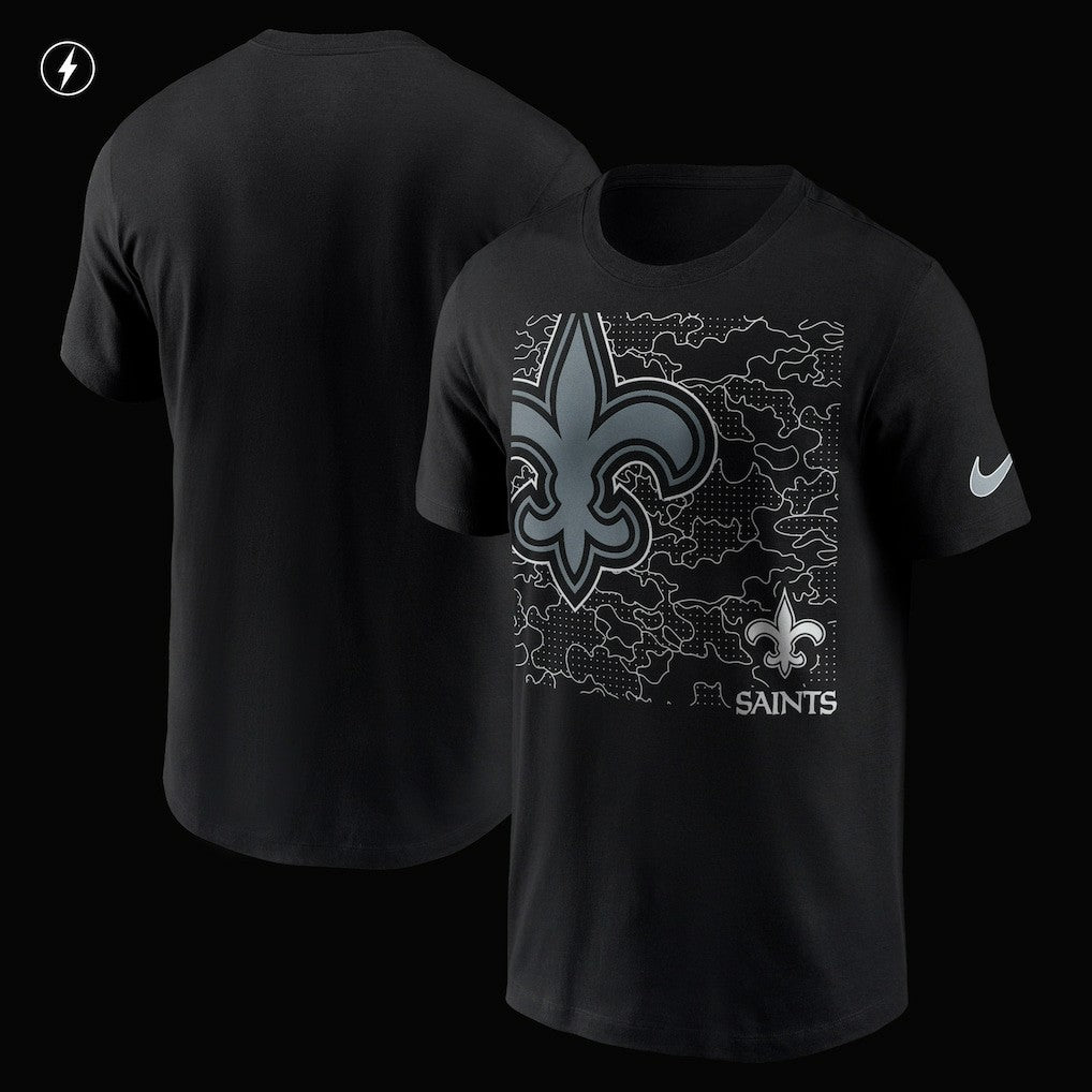 New Orleans Saints RFLCTV T-Shirt Black | Nike for Sale
