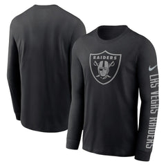 Las Vegas Raiders RFLCTV Name and Logo T-Shirt Black | Nike for Sale