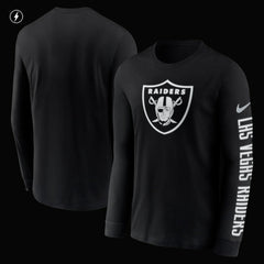 Las Vegas Raiders RFLCTV Name and Logo T-Shirt Black | Nike for Sale