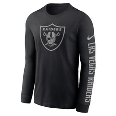 Las Vegas Raiders RFLCTV Name and Logo T-Shirt Black | Nike for Sale