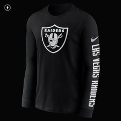 Las Vegas Raiders RFLCTV Name and Logo T-Shirt Black | Nike for Sale