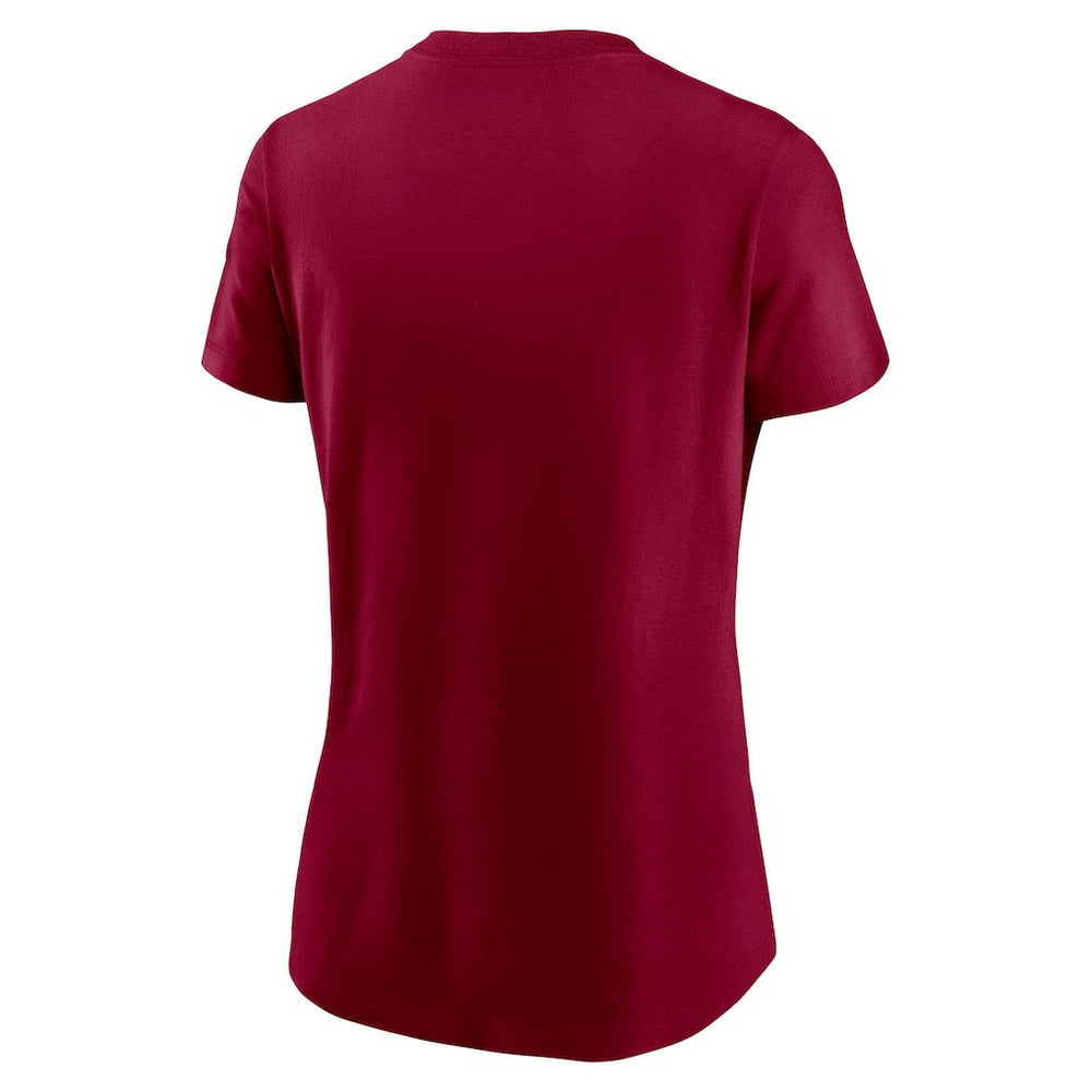 Washington Commanders Women's Logo Cotton Essential T-Shirt Burgundy | Nike for Sale