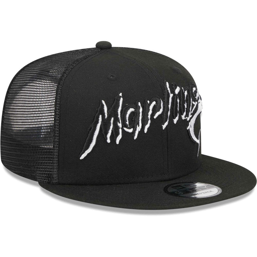 Miami Marlins New Era Street Trucker 9FIFTY Snapback Hat - MLB