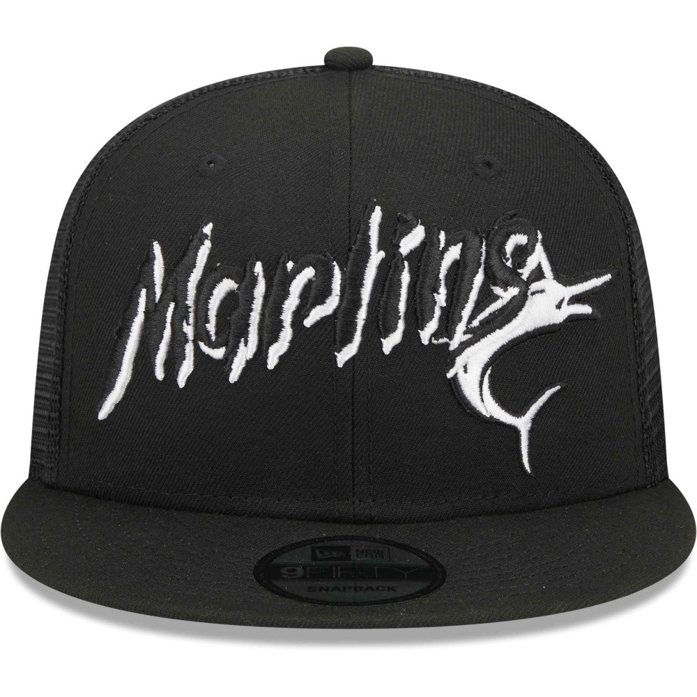 Miami Marlins New Era Street Trucker 9FIFTY Snapback Hat - MLB