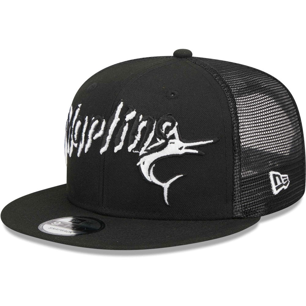 Miami Marlins New Era Street Trucker 9FIFTY Snapback Hat - MLB