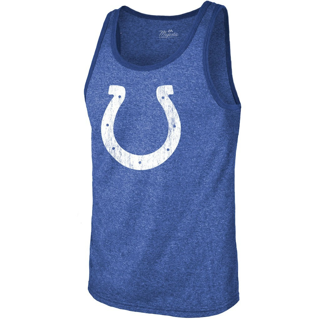 Jonathan Taylor Indianapolis Colts Majestic Threads Player Name & Number Tri-Blend Tank Top Heathered Royal | NFL