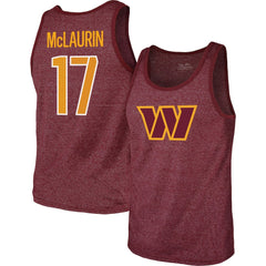 Terry McLaurin Washington Commanders Majestic Threads Player Name & Number Tank Top Heathered Burgundy | NFL