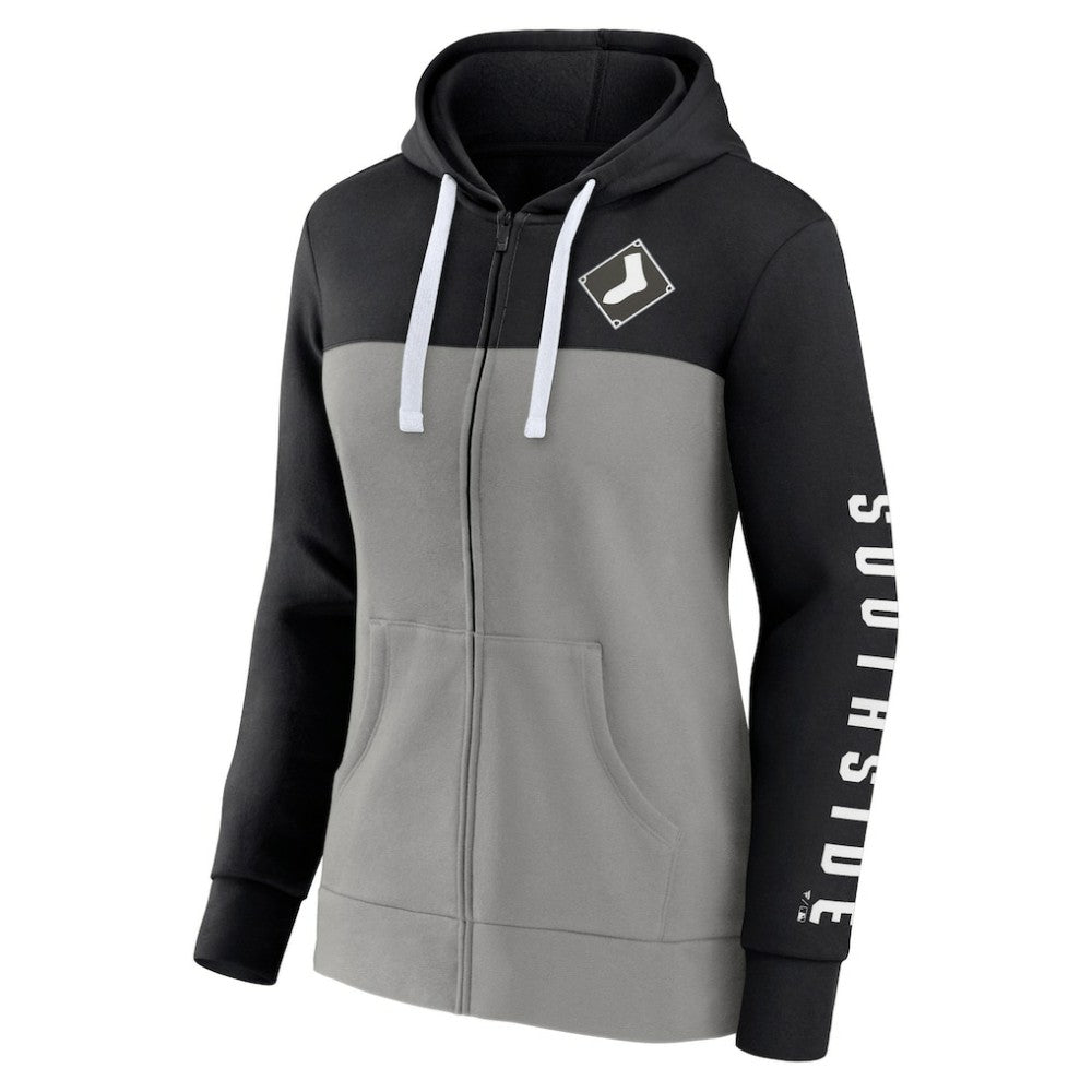 Chicago White Sox Fanatics Women's Take The Field Colorblocked Hoodie Full-Zip Jacket - MLB
