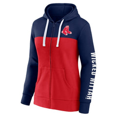 Boston Red Sox Fanatics Women's Take The Field Colorblocked Hoodie Full-Zip Jacket - MLB
