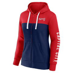 Washington Nationals Fanatics Women's Take The Field Colorblocked Hoodie Full-Zip Jacket - MLB
