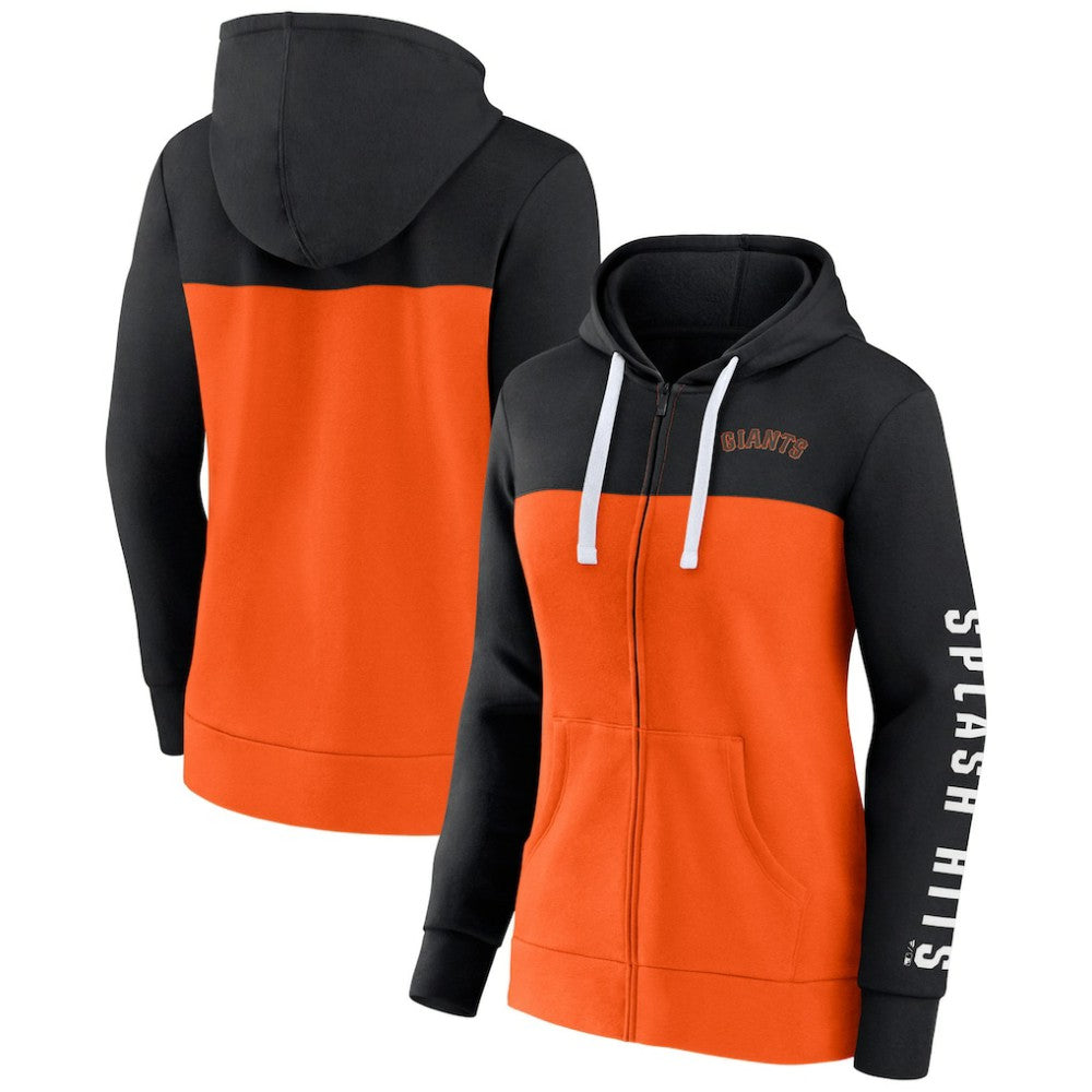 San Francisco Giants Fanatics Women's Take The Field Colorblocked Hoodie Full-Zip Jacket - MLB