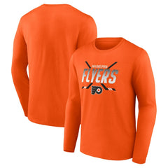 Philadelphia Flyers Fanatics Covert Long Sleeve T-Shirt - Orange - NHL