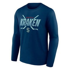 Seattle Kraken Fanatics Covert Long Sleeve T-Shirt - Deep Sea Blue - NHL