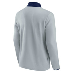 Seattle Kraken Fanatics Hockey Polar Fleece Quarter-Snap Jacket - Gray/Navy - NHL