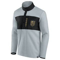 Vegas Golden Knights Fanatics Hockey Polar Fleece Quarter-Snap Jacket - Gray/Black - NHL