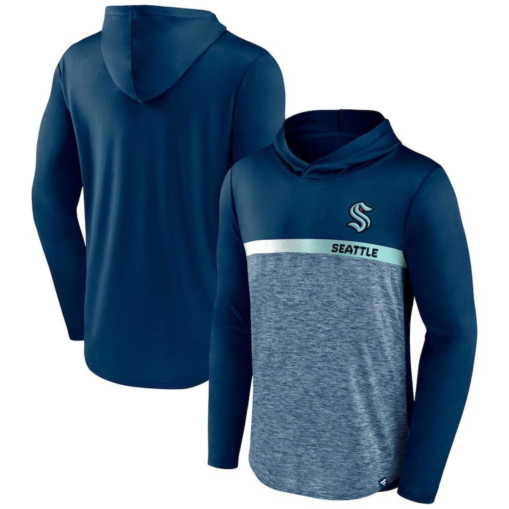 Seattle Kraken Fanatics Podium Defender Pullover Hoodie - Deep Sea Blue - NHL
