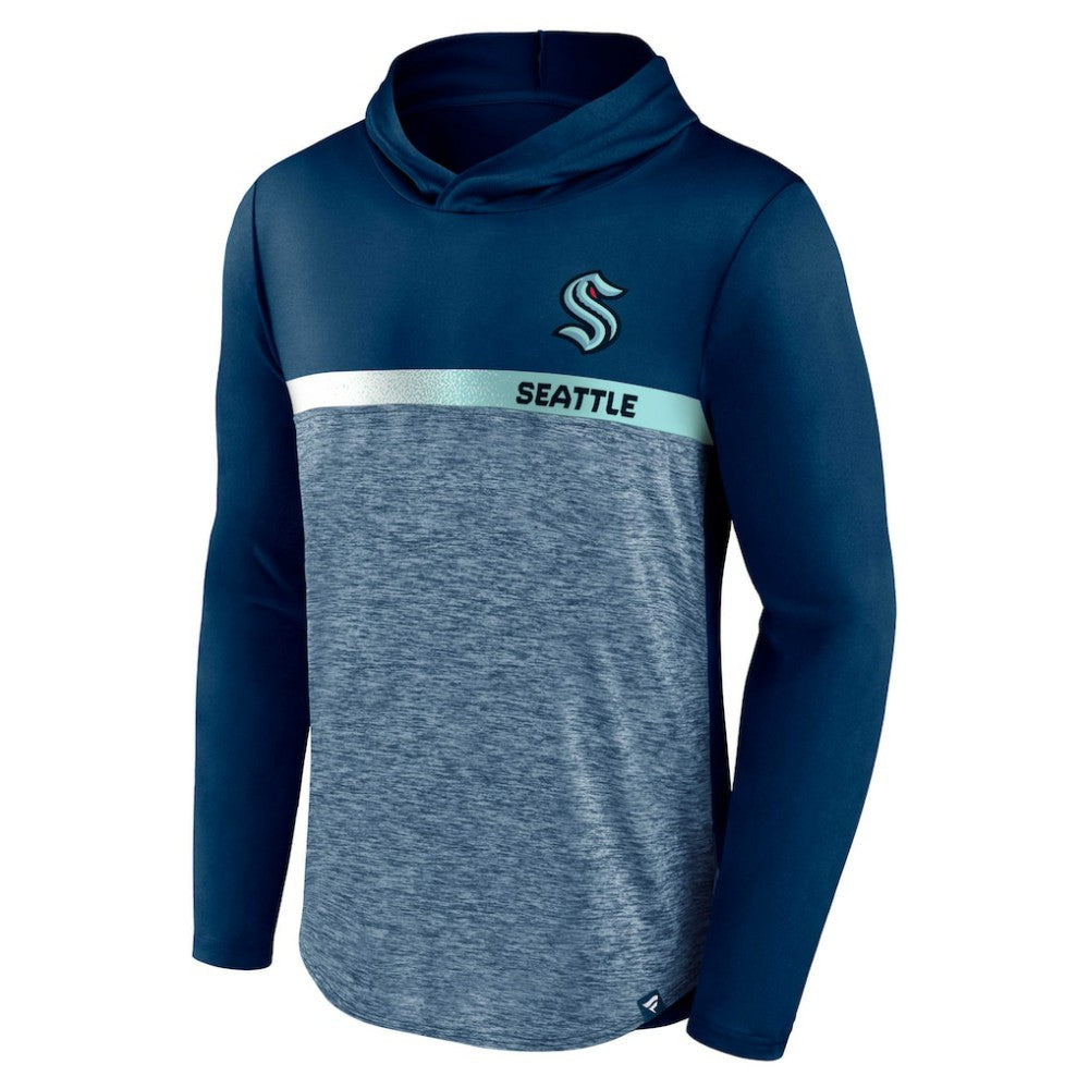 Seattle Kraken Fanatics Podium Defender Pullover Hoodie - Deep Sea Blue - NHL
