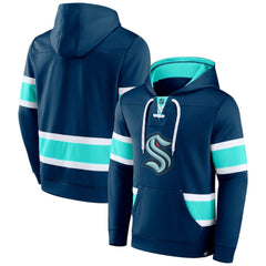 Seattle Kraken Fanatics Powerplay Warrior Pullover Hoodie - Deep Sea Blue - NHL