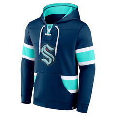 Seattle Kraken Fanatics Powerplay Warrior Pullover Hoodie - Deep Sea Blue - NHL