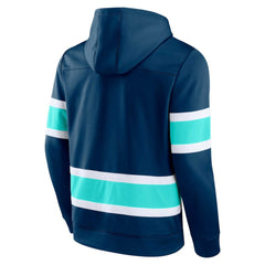 Seattle Kraken Fanatics Powerplay Warrior Pullover Hoodie - Deep Sea Blue - NHL