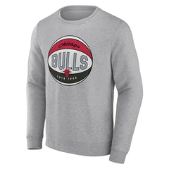 Chicago Bulls True Classics Vint Pullover Sweatshirt Heathered Gray - NBA