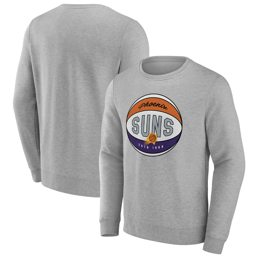 Phoenix Suns True Classics Vint Pullover Sweatshirt Heathered Gray - NBA