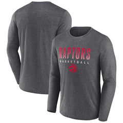 Toronto Raptors Where Legends Play Iconic Practice Long Sleeve T-Shirt Heathered Charcoal - NBA