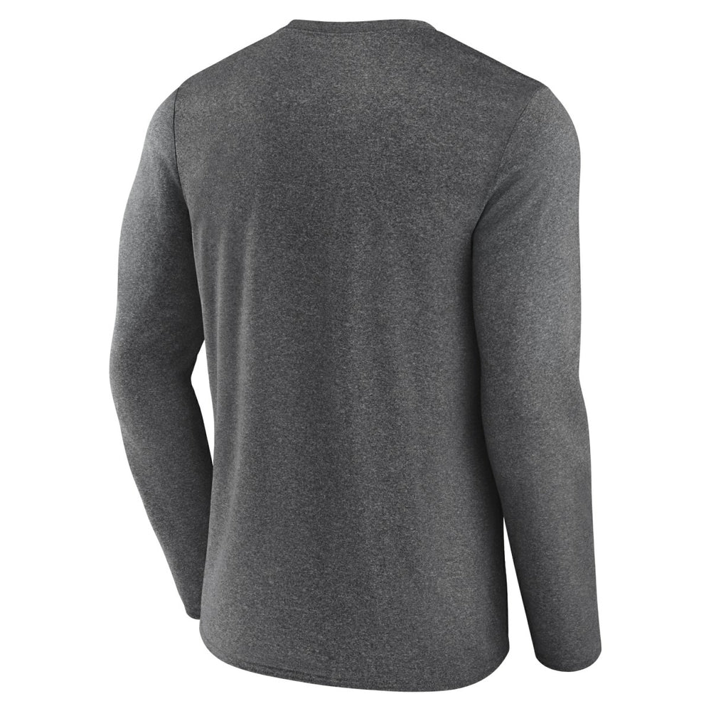 Utah Jazz Where Legends Play Iconic Practice Long Sleeve T-Shirt Heather Charcoal - NBA