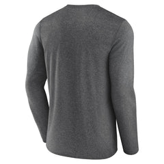 Utah Jazz Where Legends Play Iconic Practice Long Sleeve T-Shirt Heather Charcoal - NBA