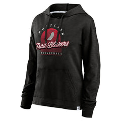 Portland Trail Blazers Women's Full Steam Slub Hoodie T-Shirt Black - NBA