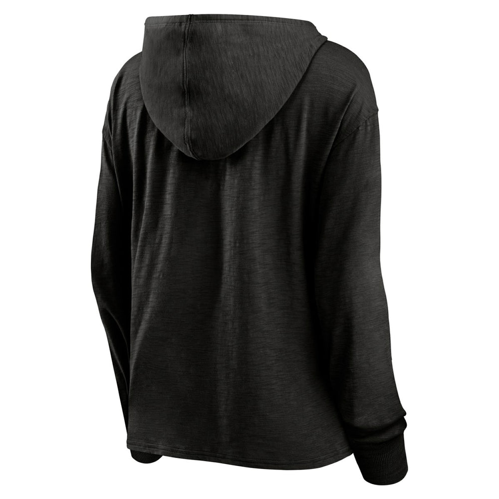 Portland Trail Blazers Women's Full Steam Slub Hoodie T-Shirt Black - NBA
