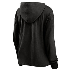 Portland Trail Blazers Women's Full Steam Slub Hoodie T-Shirt Black - NBA
