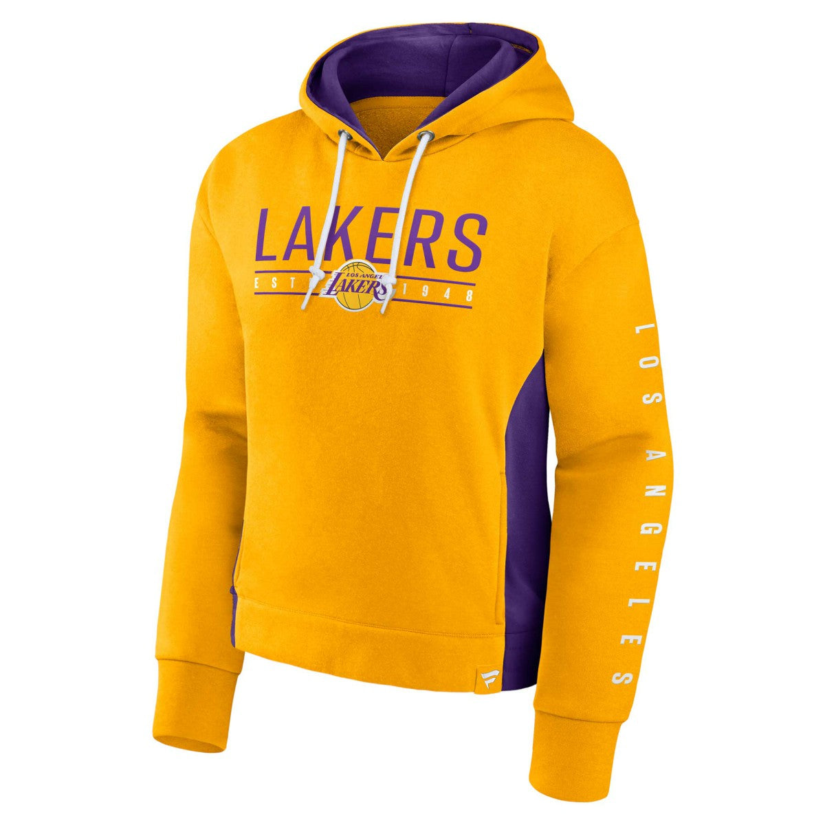Los Angeles Lakers Women's Iconic Halftime Colorblock Pullover Hoodie Gold - NBA