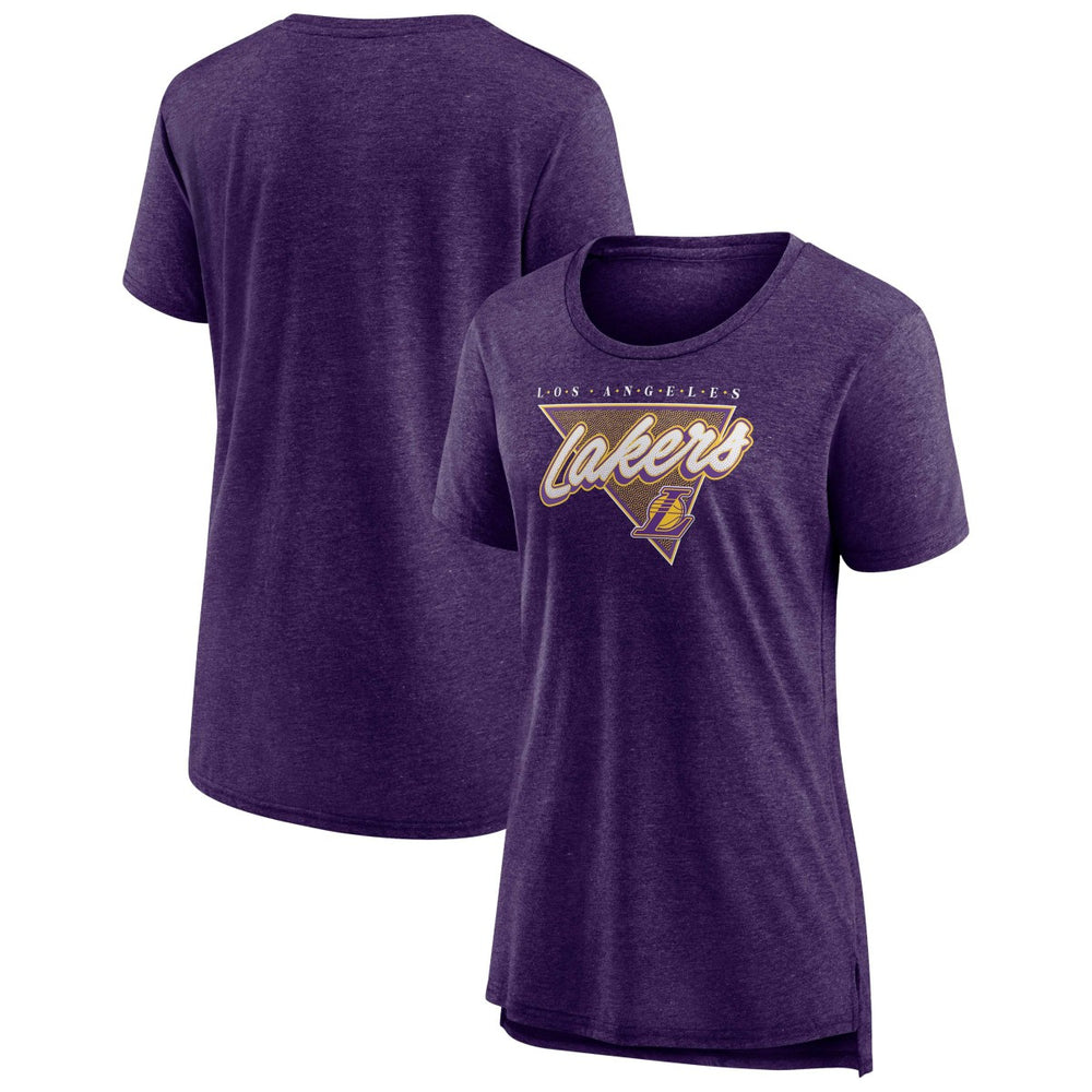 Los Angeles Lakers Women's True Classics Tri-Blend T-Shirt Heathered Purple - NBA