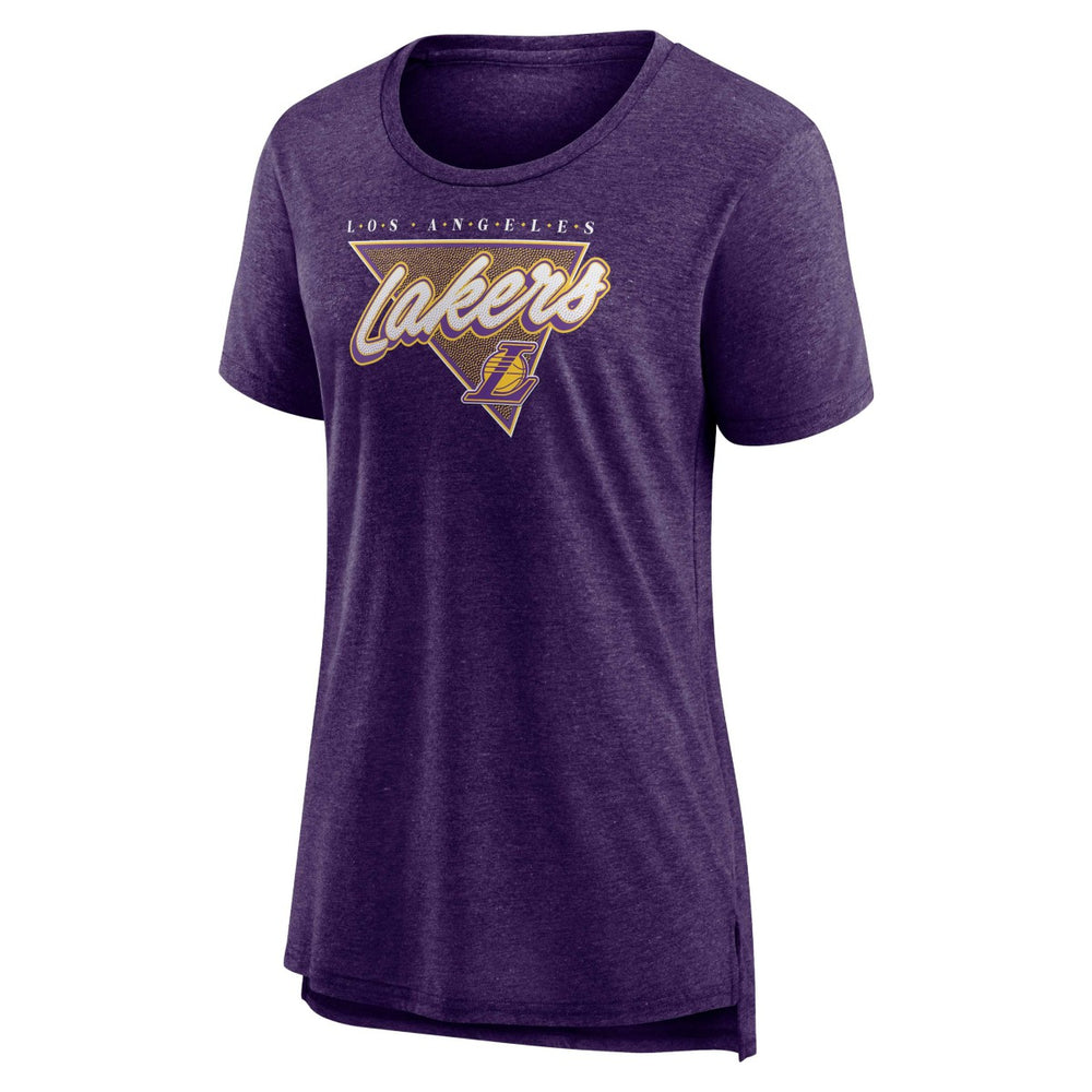 Los Angeles Lakers Women's True Classics Tri-Blend T-Shirt Heathered Purple - NBA
