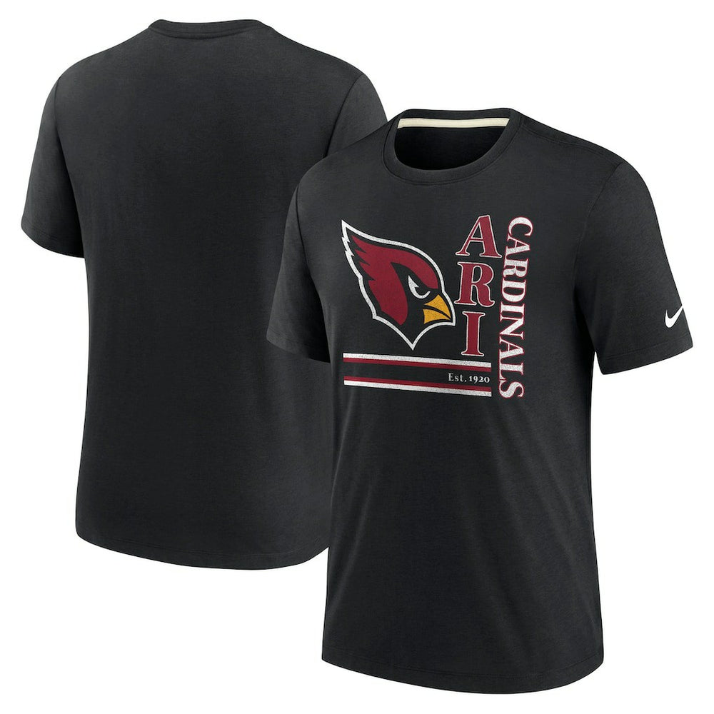 Arizona Cardinals Wordmark Logo Tri-Blend T-Shirt Black | Nike for Sale
