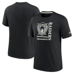Las Vegas Raiders Wordmark Logo Tri-Blend T-Shirt Black | Nike for Sale